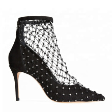 Wholesale Crystal Diamond Fishnet Designer Shoes Sexy Stilettos 2020